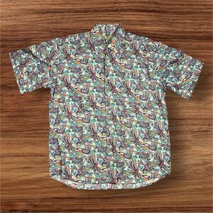Alan Flusser Multicolor Colorful Paisley Button Up Shirt Men’s Size‎ L